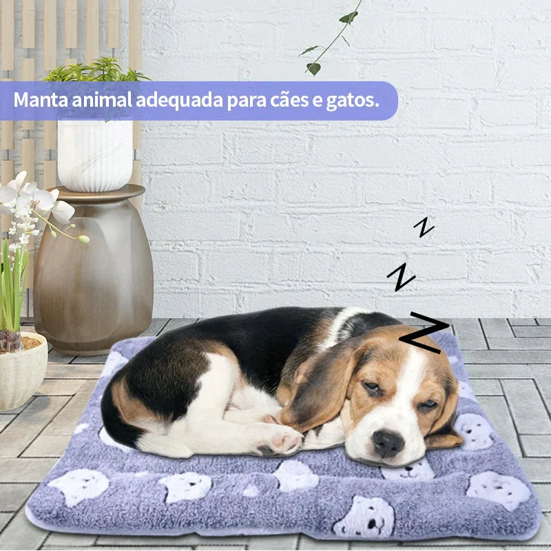 Cobertor peludo - serve como caminha para seu pet - E-commerceBrasil